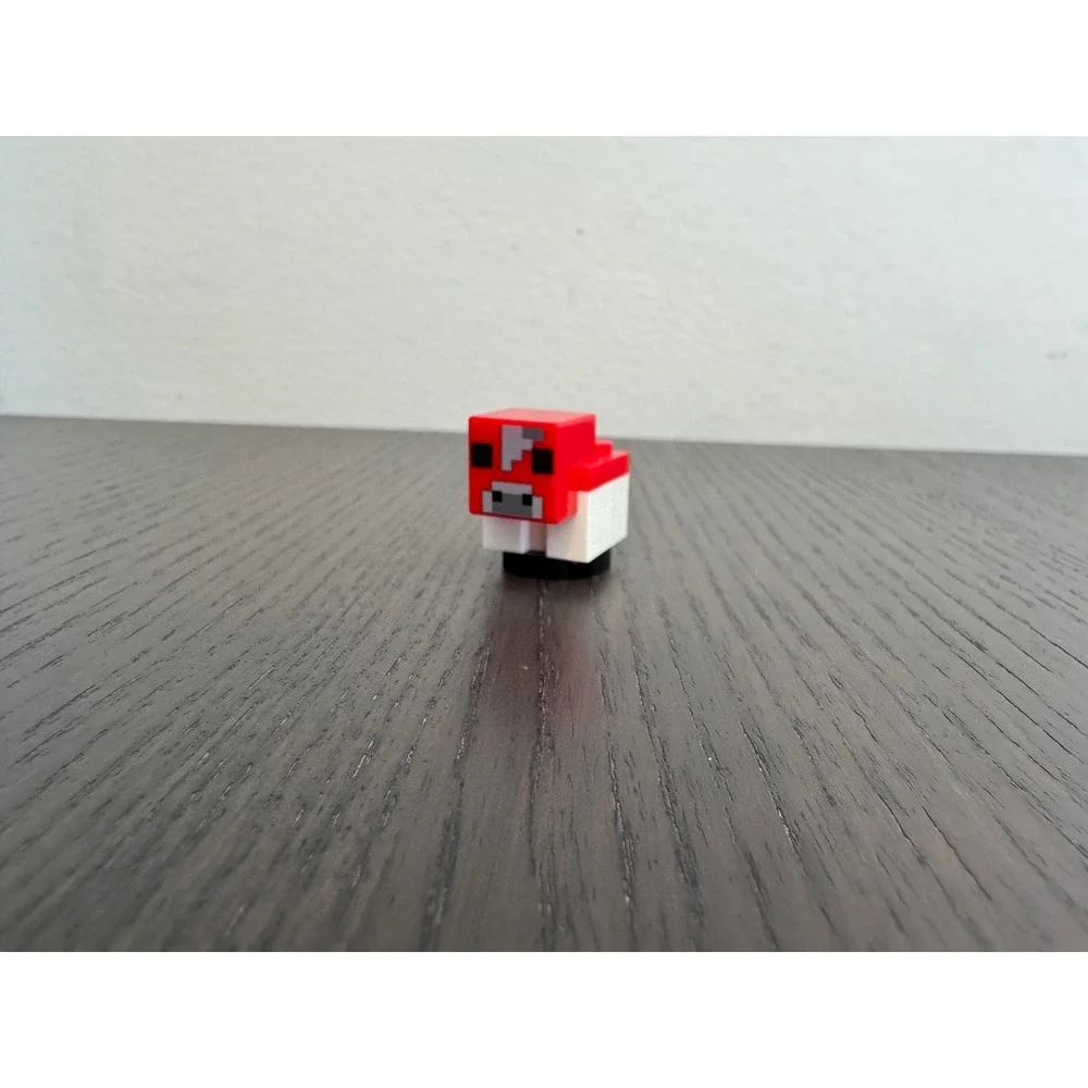 LEGO Minecraft‎ Mooshroom Baby Cow Figure Small Red White Pixelated Animal - Picture 2 of 5